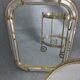 Miroir a facettes et parcloses laiton 1930/1950 - 64x81cm