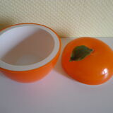 Orange "apple"-shaped ice bucket, typical of the 70s - France