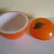 Orange "apple"-shaped ice bucket, typical of the 70s - France