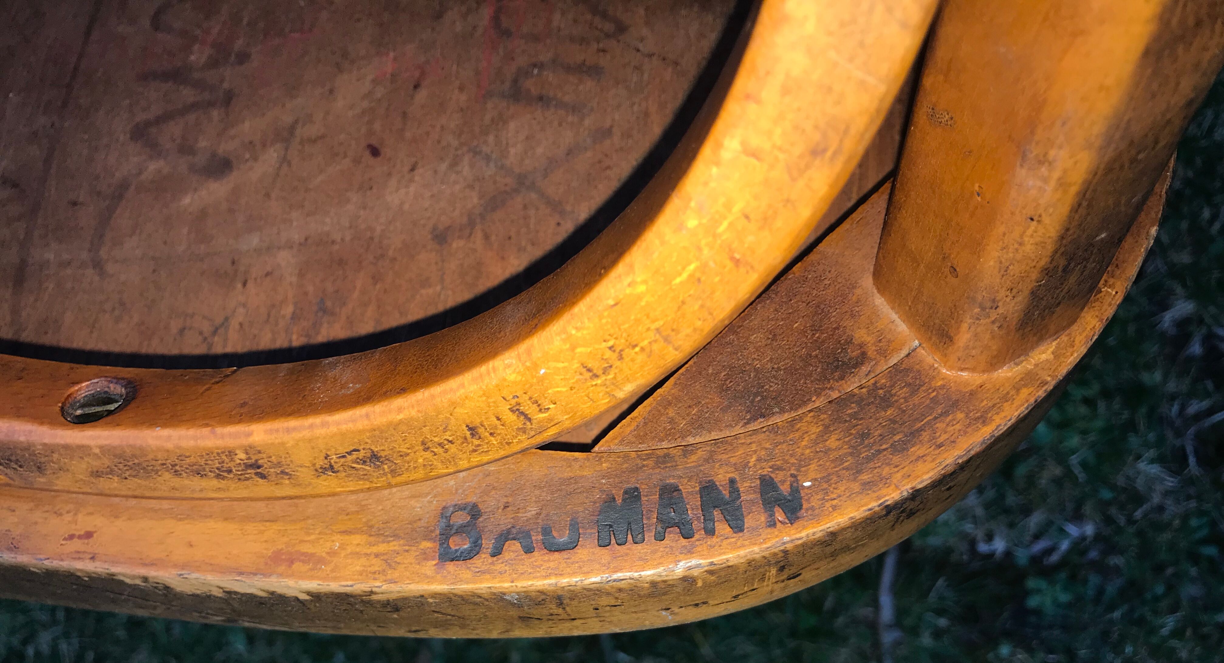 Series of 4 mismatched bistro chairs