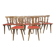 Set of 12 vintage 1960s red leatherette bistro chairs