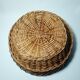 Vintage round wicker basket