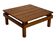 Table basse vintage à lattes en pin, design années 1970