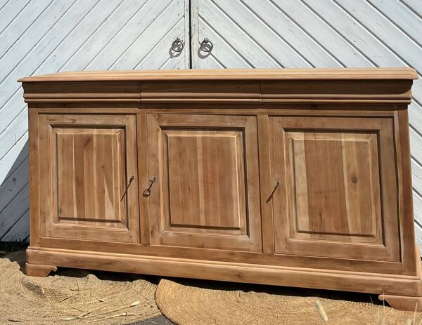 Enfilade / buffet ancien en bois massif brut 3 tiroirs