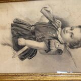 Charlotte portrait of little boy with gun signed charlotte fayard from 1879