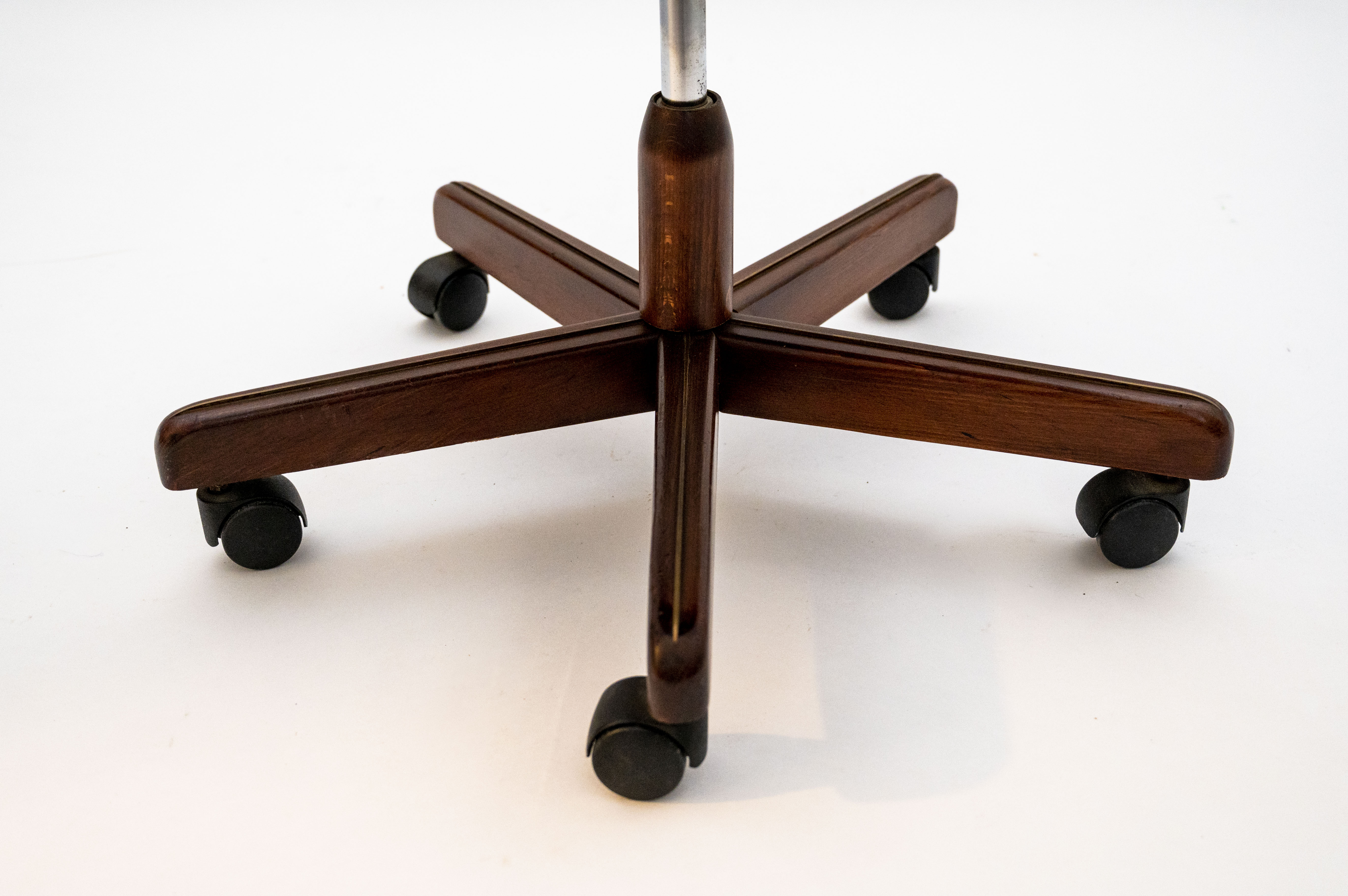Fauteuil de bureau vintage en cuir