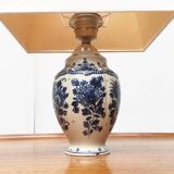 Vintage Dutch Delft blue table lamp by Zenith, Gouda