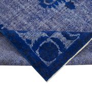 Handmade contemporary oriental  blue carpet 1970s 208 cm x 315 cm