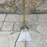 Lampadaire en plexiglass et laiton doré époque xxeme siècle