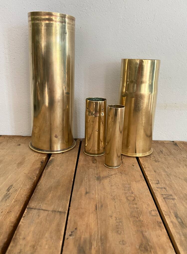 Brass tube vase