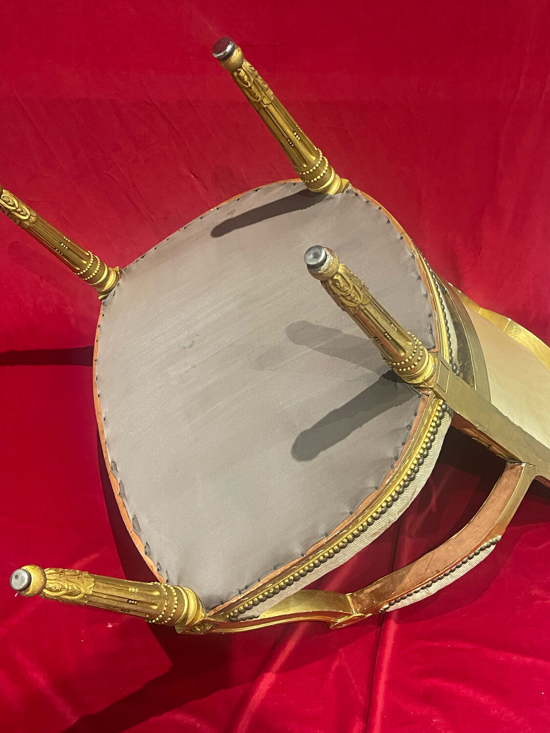 Armchair style Louis XVI gilded wood XIXth