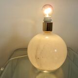 Alabaster lamp with double lighting, "ball" shape, 1970