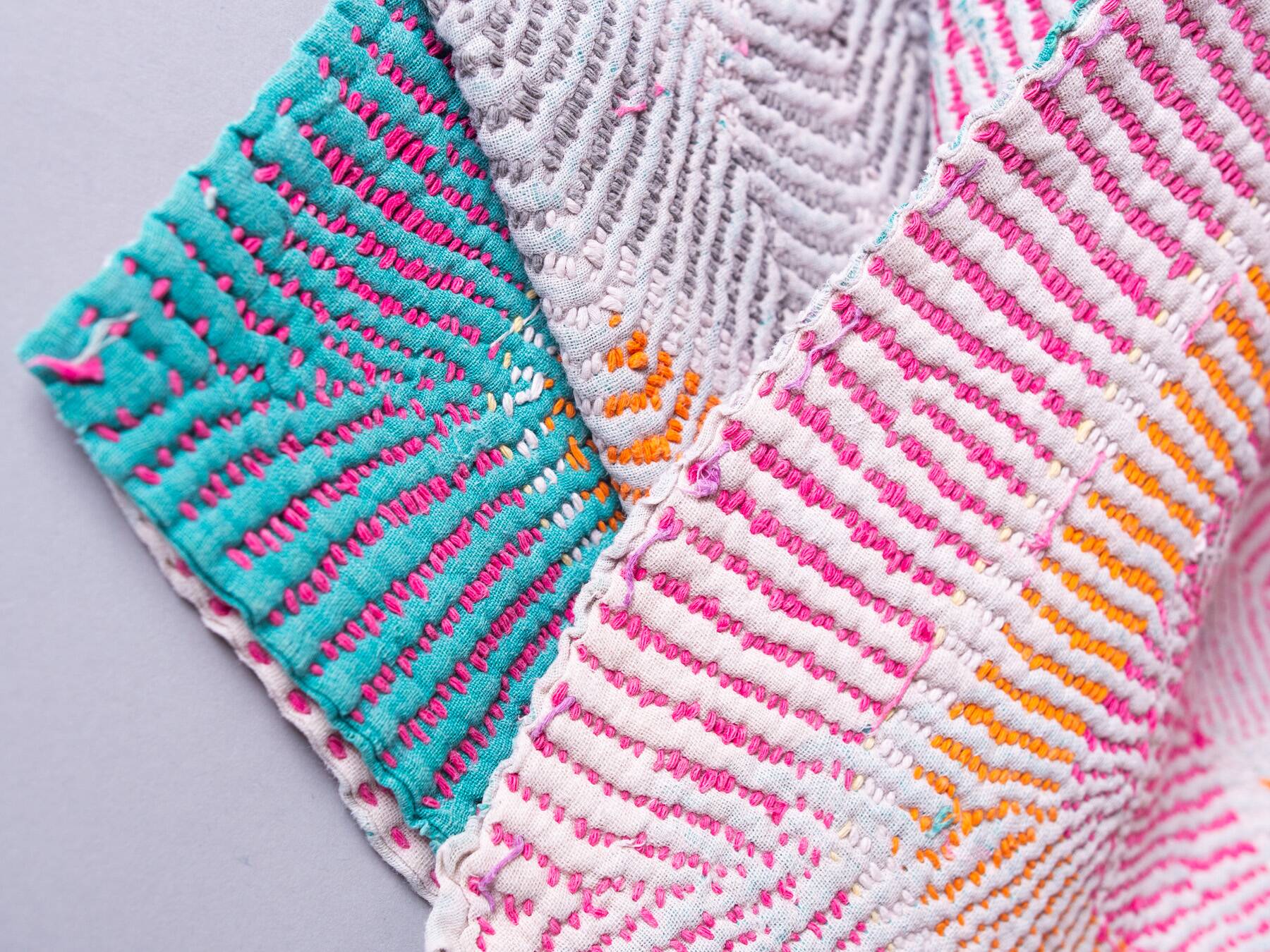 Couvre-lit kantha vintage de bengale.