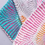 Vintage kantha "Bengal Chevron" pastels
