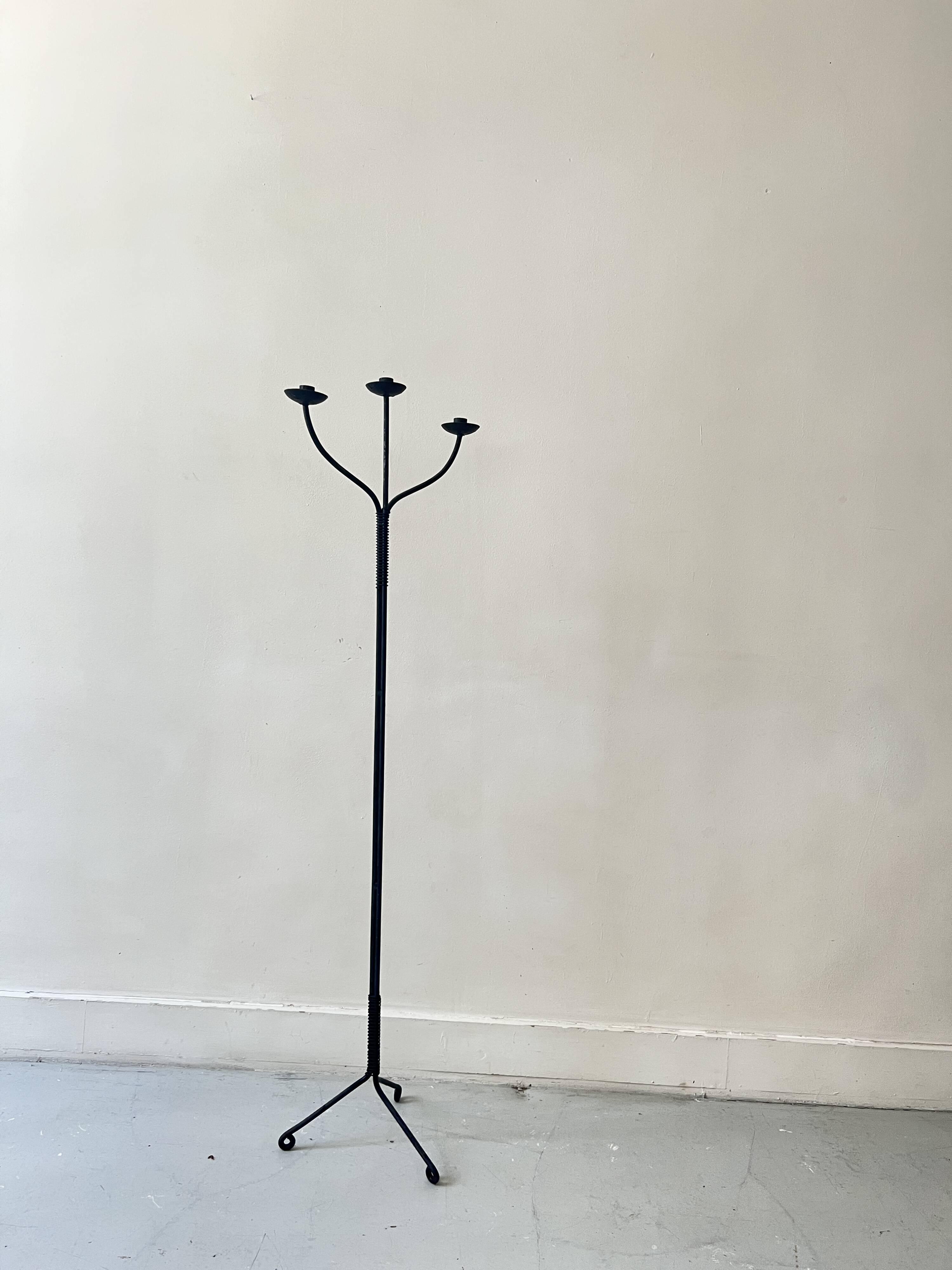 large wrought iron candlestick