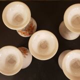 Set of 5 vintage floral art mazagrans