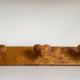 Vintage wooden heart coat rack