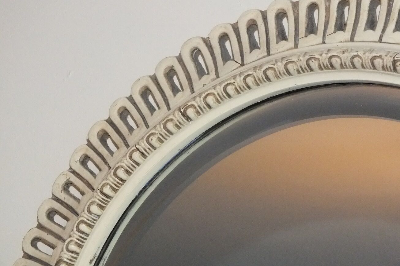 Wooden round mirror 46x46cm