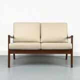 Vintage Two-Seater Senator Sofa in Teak by Ole Wanscher for Cado, 1970s