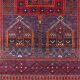 Vintage hand-knotted Persian Baluch prayer rug from the 1940s.