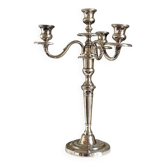 Chandelier with 4 lights, silver-plated candlestick.