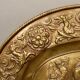 Pair Of Oval Plates In Brass Repulsed 19th century decorated with taverns