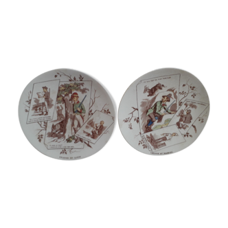 Sarreguemines hunters collection plates