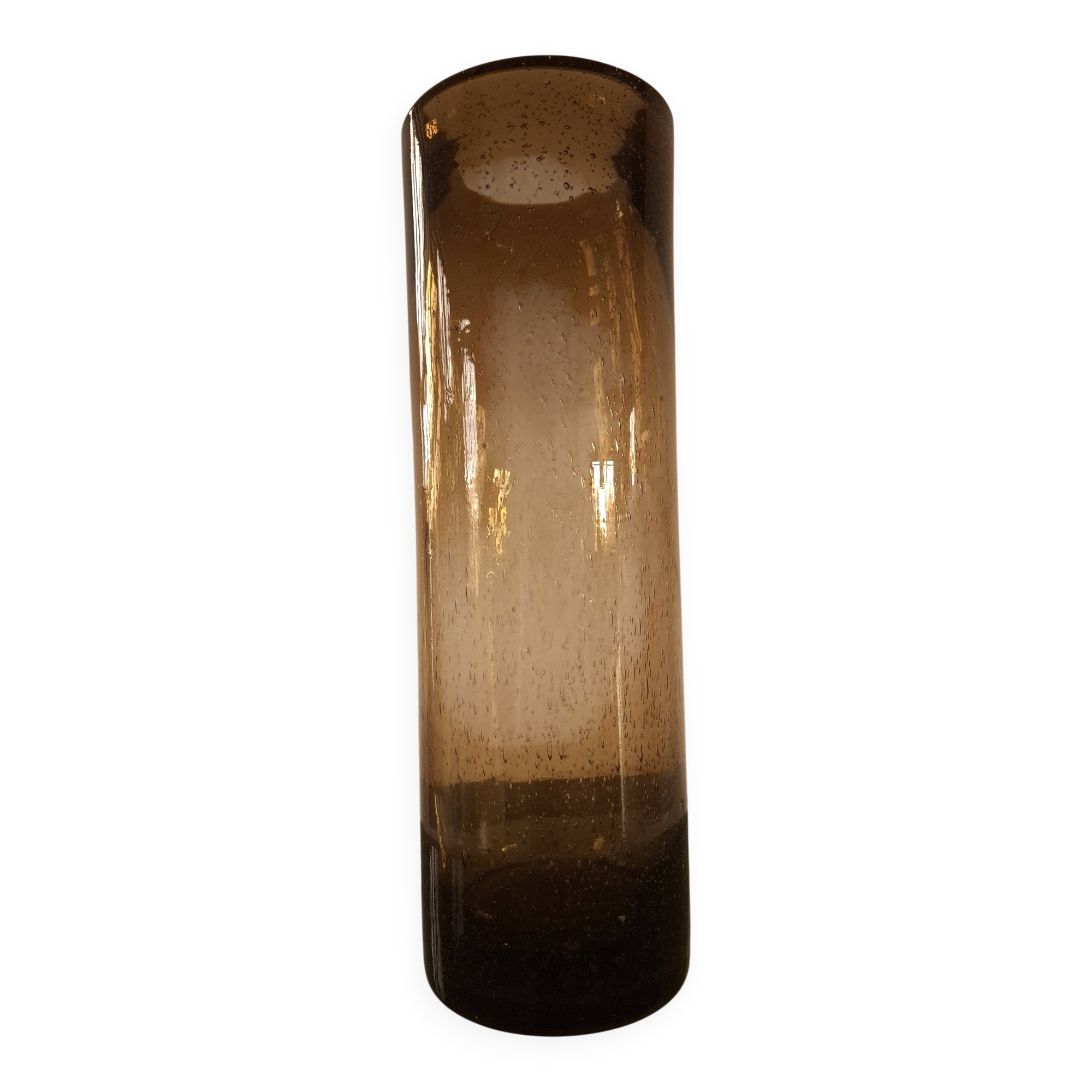 AMBER BLOWN GLASS ROLLING PIN