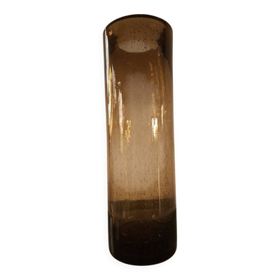 Vas rouleau en verre soufflé ambré