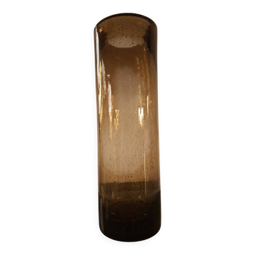Vas rouleau en verre soufflé ambré