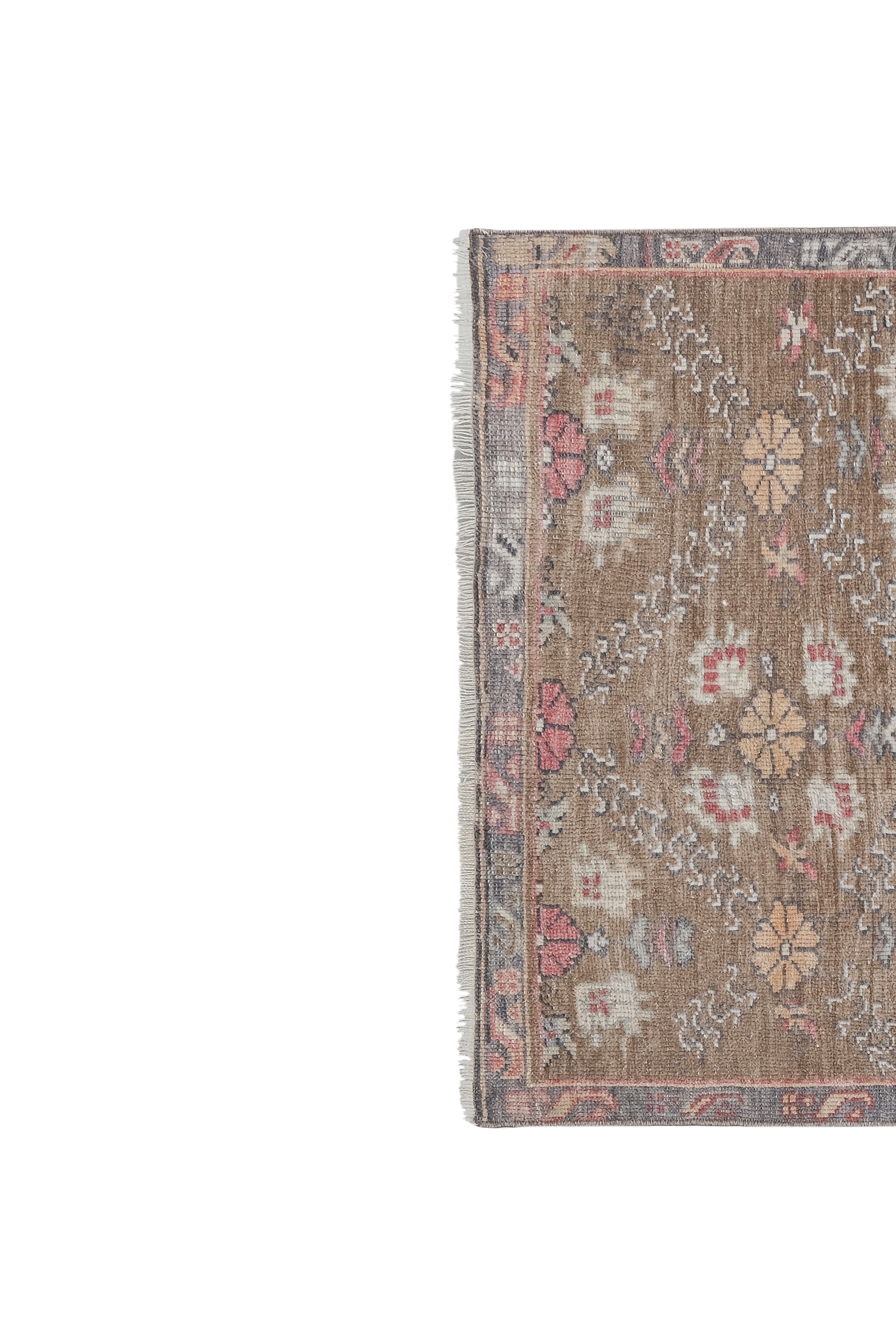 Vintage Turkish rug from Oushak, hand-woven 108x177 cm