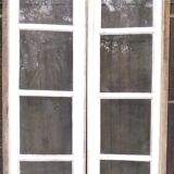 Pair of early 19th century white wood castle windows