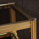 Table d'appoint étagère design en métal doré des années 80
