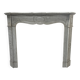Louis XV style fireplace Model Pompadour White Carrara marble 20th century
