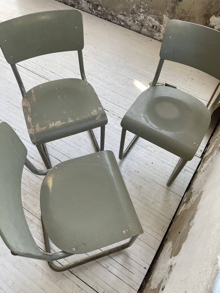 Trio of Tubax chairs 1950