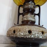 Large floor lamp, ceramic base, fat lava style