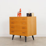 Ash chest of drawers, Danish design, 1970s, manufacture: Hundevad