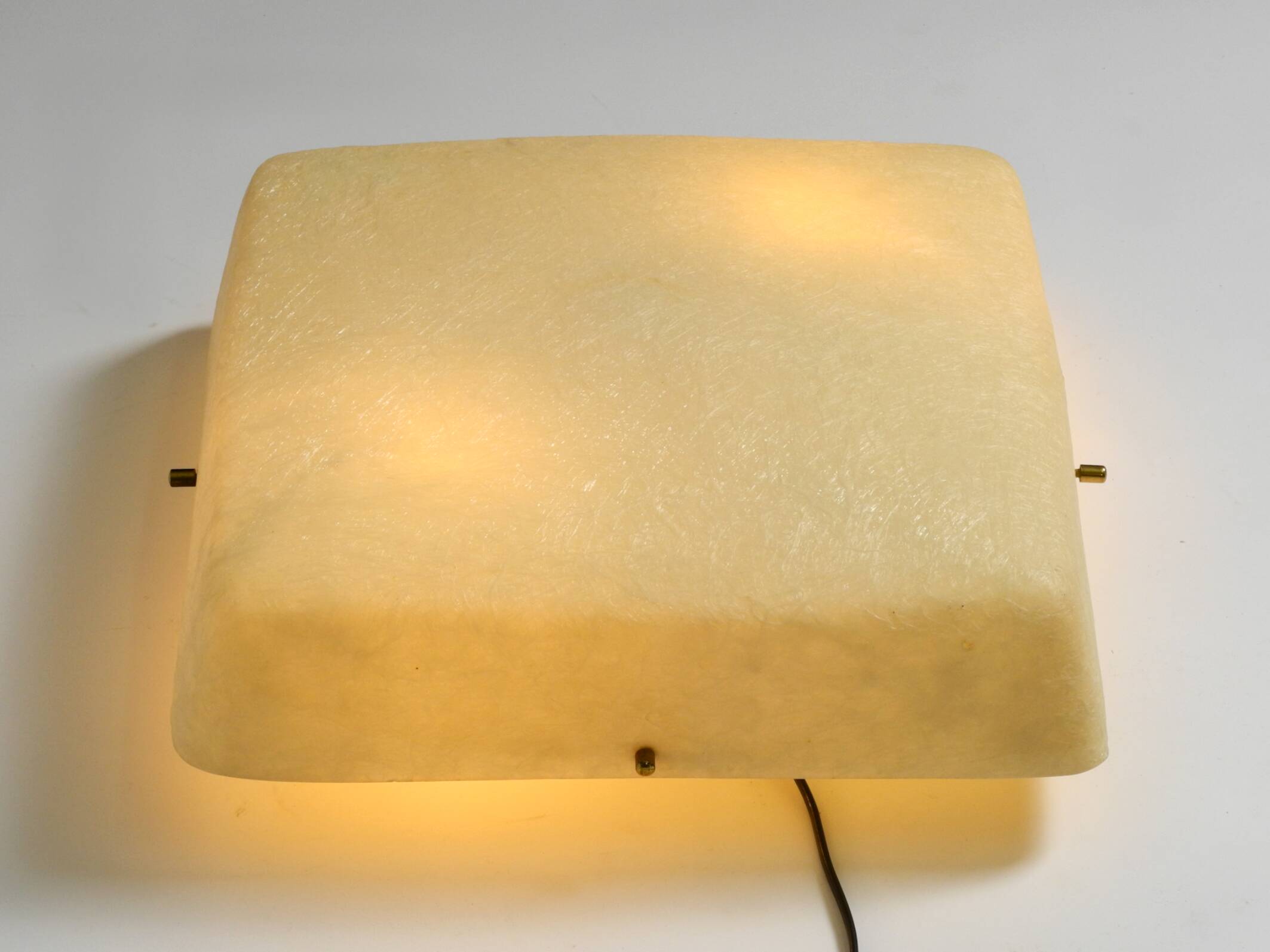 Beautiful Mid Century Modern square fiberglass ceiling or wall lamp