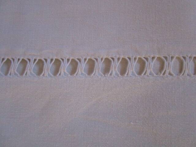 Old sheet 320x220cm - embroidered back