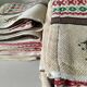 Nappe et 12 serviettes de style basque monogrammées MB
