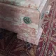 High Louis XVI column in marble and bronze