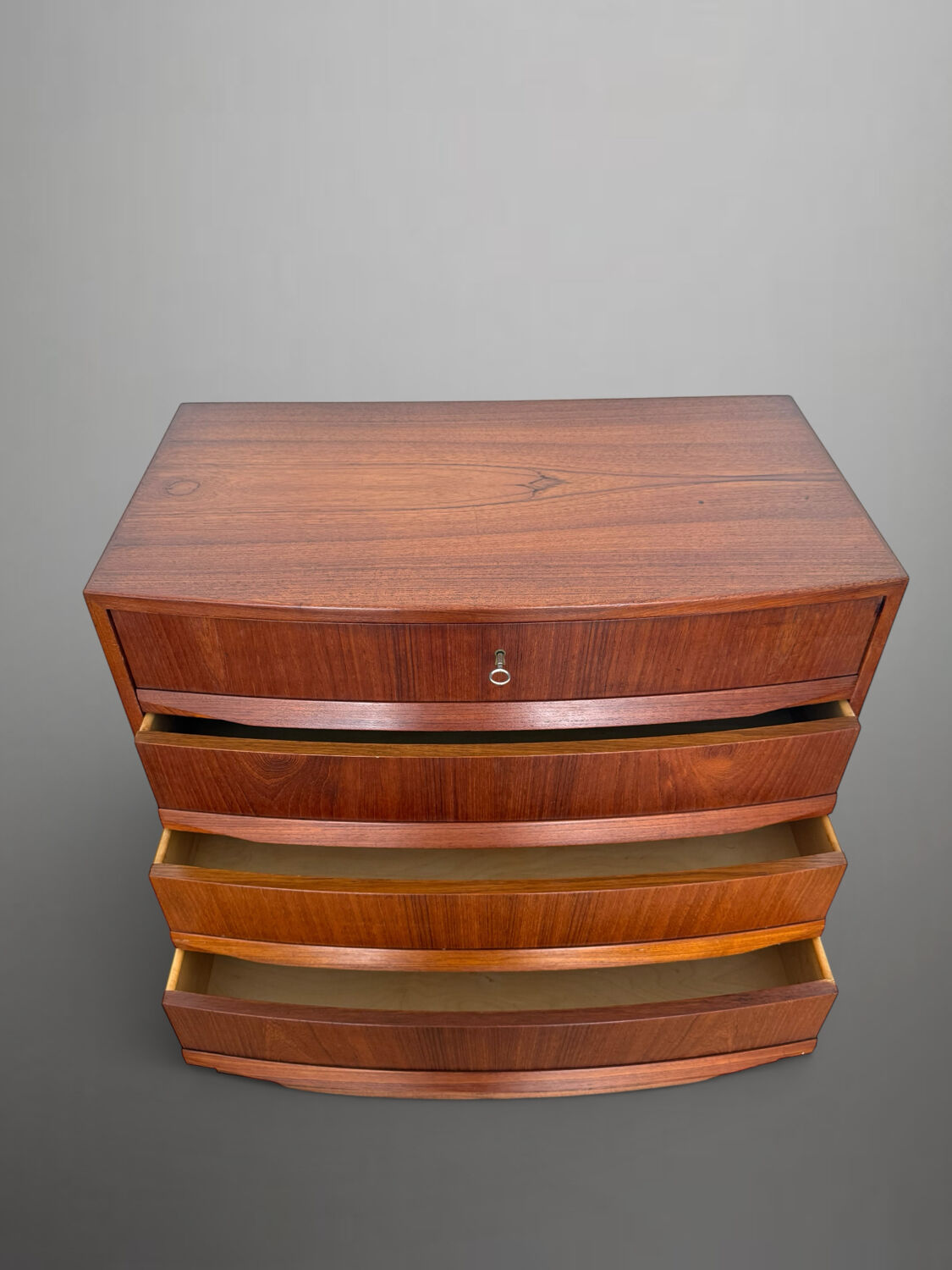 Scandinavian mid-century teak chest of drawers