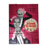 Cinema poster "The Grand Restaurant" Louis De Funes 120x160cm 1966