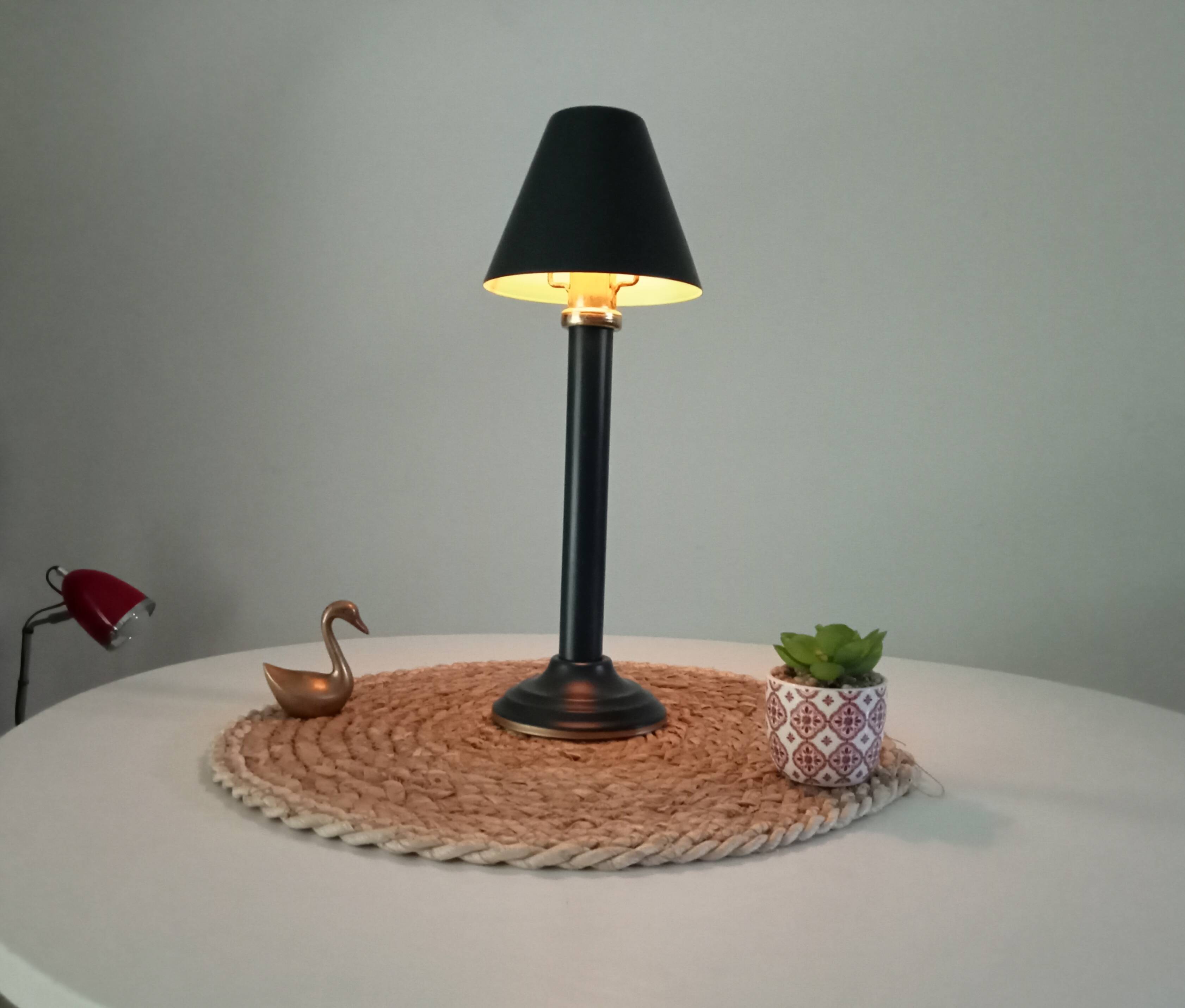 Vintage candle holder lamp from the 70s/80s
