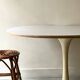 Vintage spiral rattan stool, France 1950