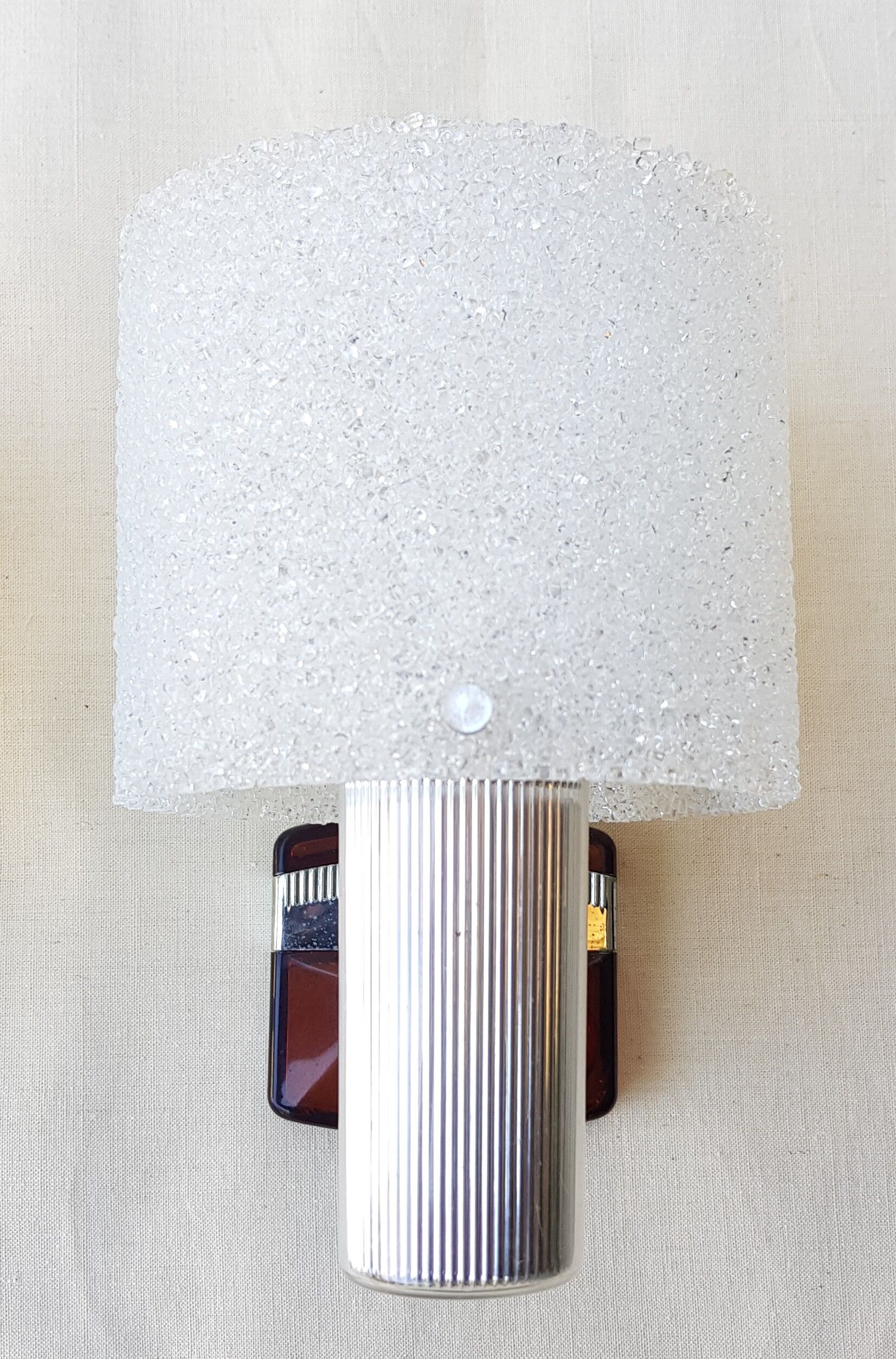 Pair of 70's Plexiglas and perspex appliques