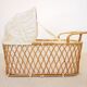 Vintage mid century rattan cradle