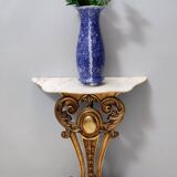 Blue and White Lacquered Ceramic Vase by Laveno Chinoiserie Style, Italy