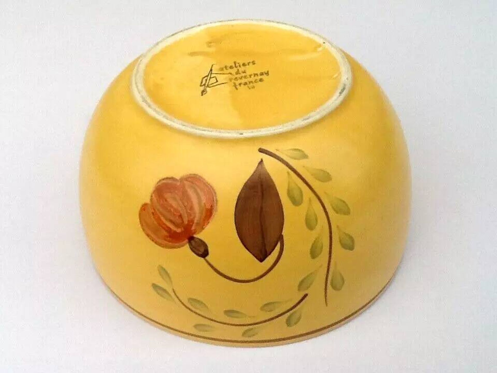 1960s Salad bowl Ateliers du Revernay France (Digoin) Matte stoneware
