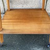 Serving trolley, TV table, varnished wood, 1950s